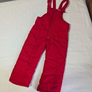 Kids Red Snow Bib